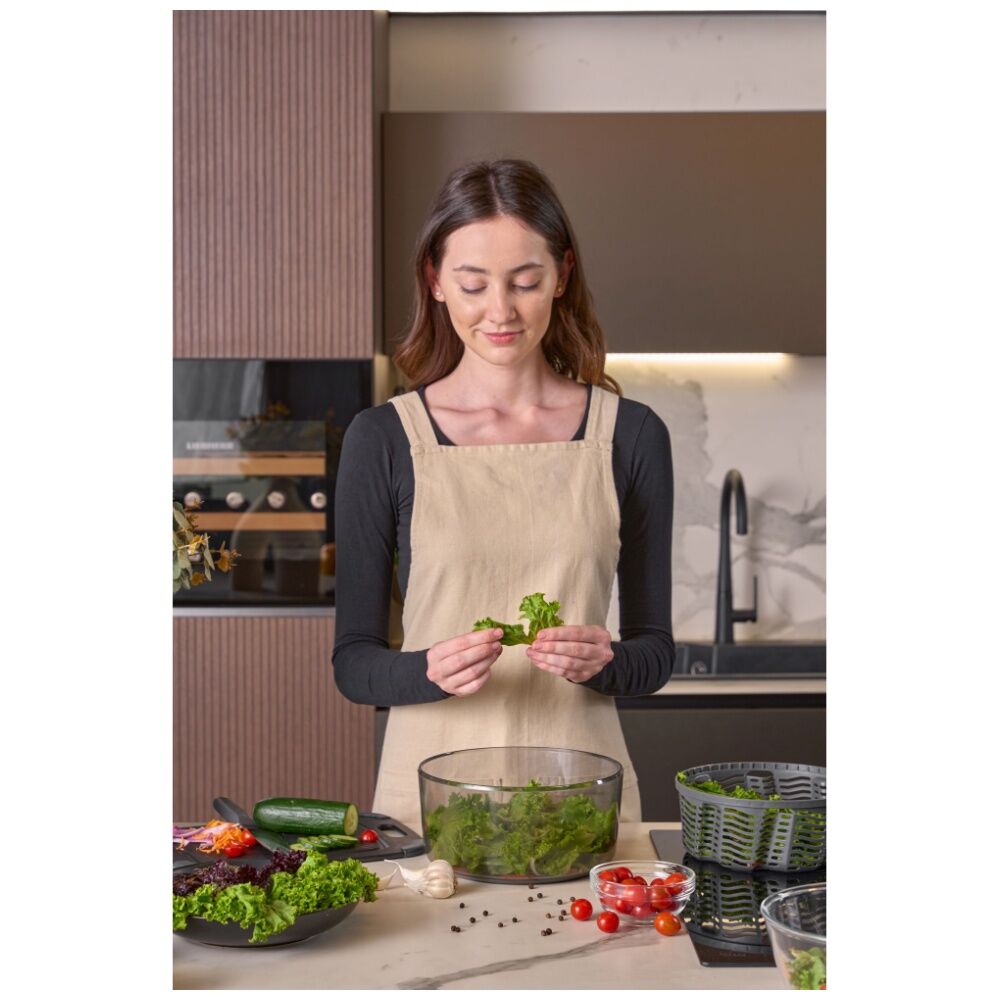 Zyliss Swift Dry Salad Spinner/Strainer Kitchen Gadget/Tool Dark Grey