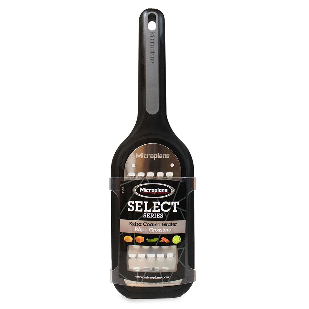 Microplane Select Series Extra Coarse Grater Stainless Steel 28.57x3.25cm Black