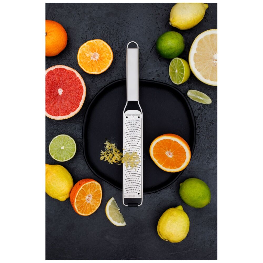 Microplane Professional Citrus Zester Handheld Grater Stainless Steel Silver