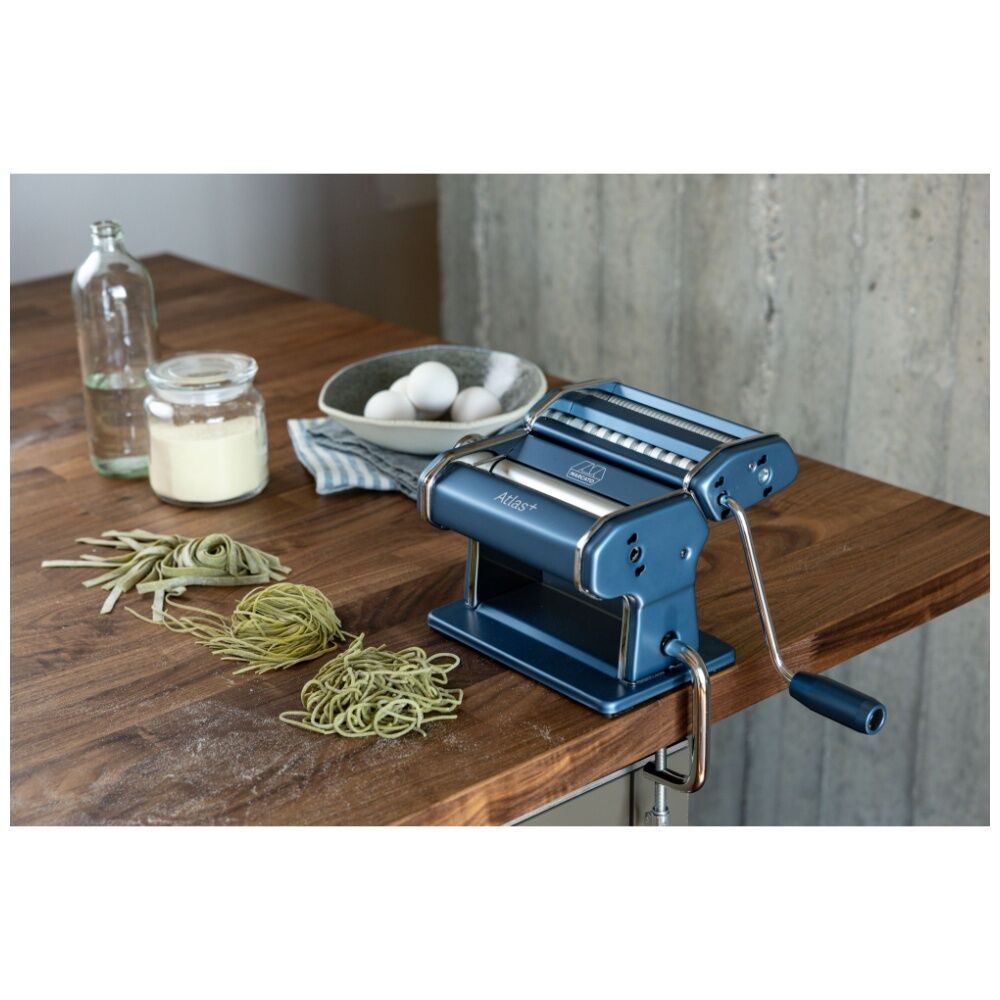 Marcato Atlas Plus Pasta Machine W/ 4 Pasta-Shape Settings Powder Blue
