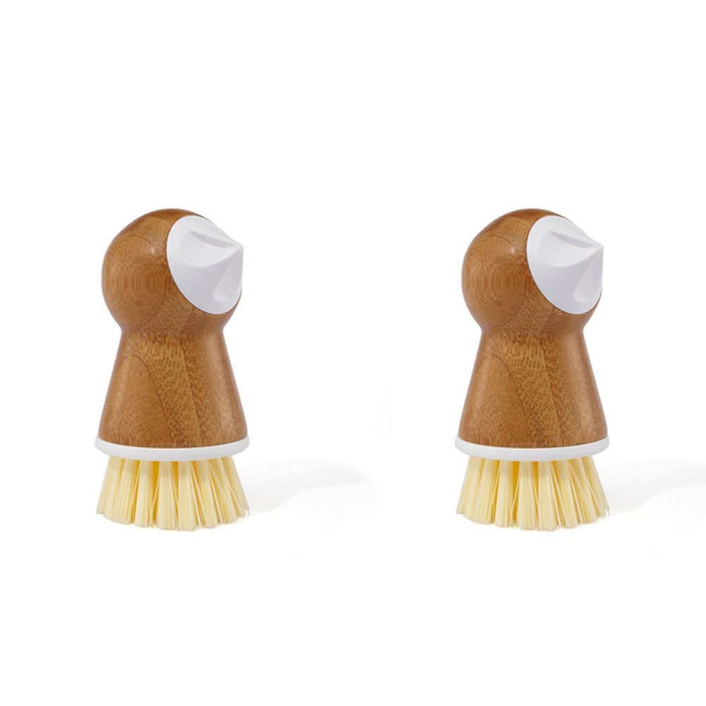 2PK Full Circle Plastic Eye Removing Potato Scrubber - White