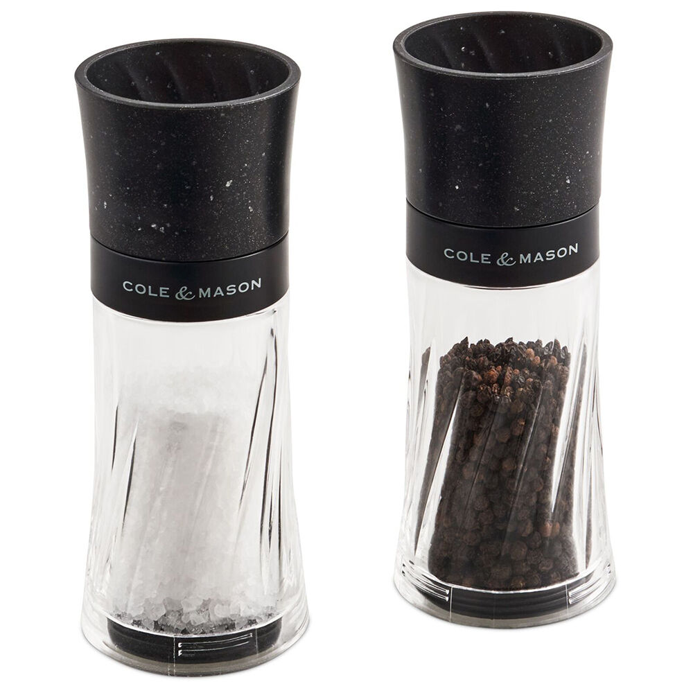 Cole & Mason Warwick Inverta Salt Pepper Mill Grinder Gift Set 15.9x17.7cm Black