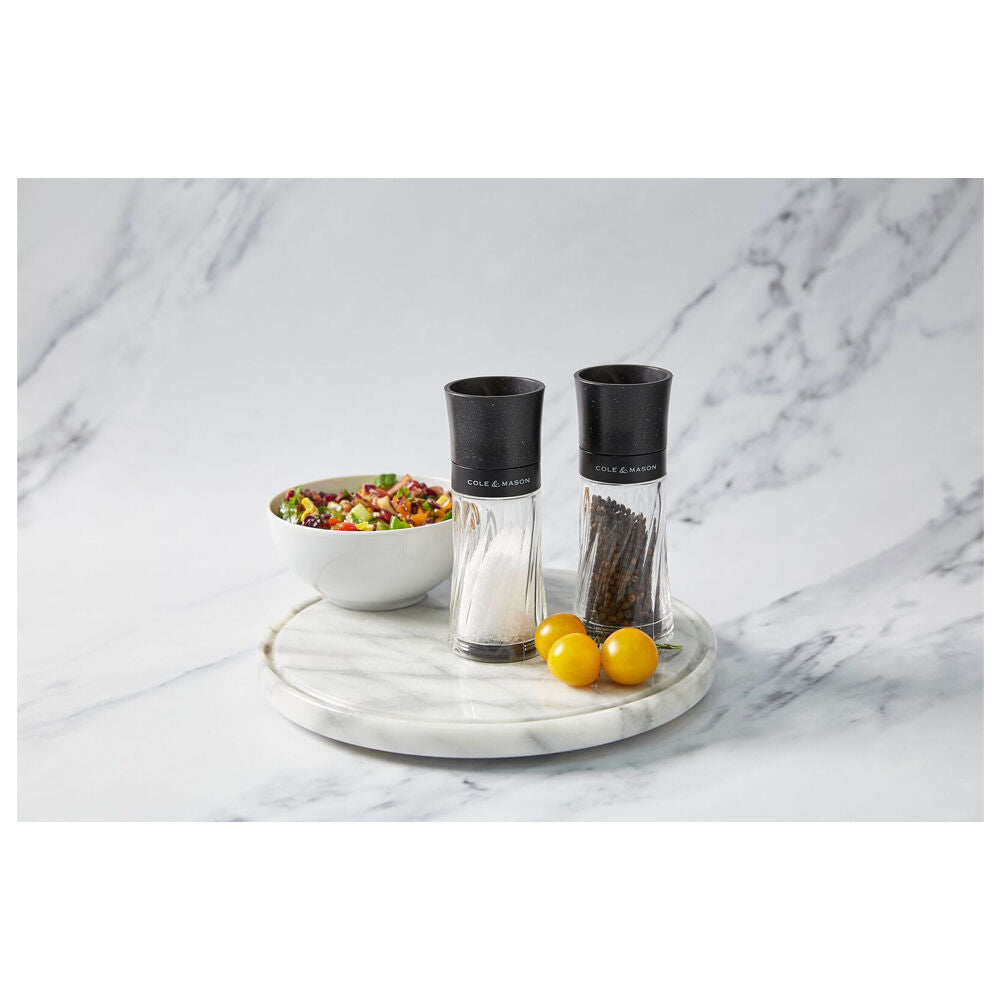 Cole & Mason Warwick Inverta Salt Pepper Mill Grinder Gift Set 15.9x17.7cm Black