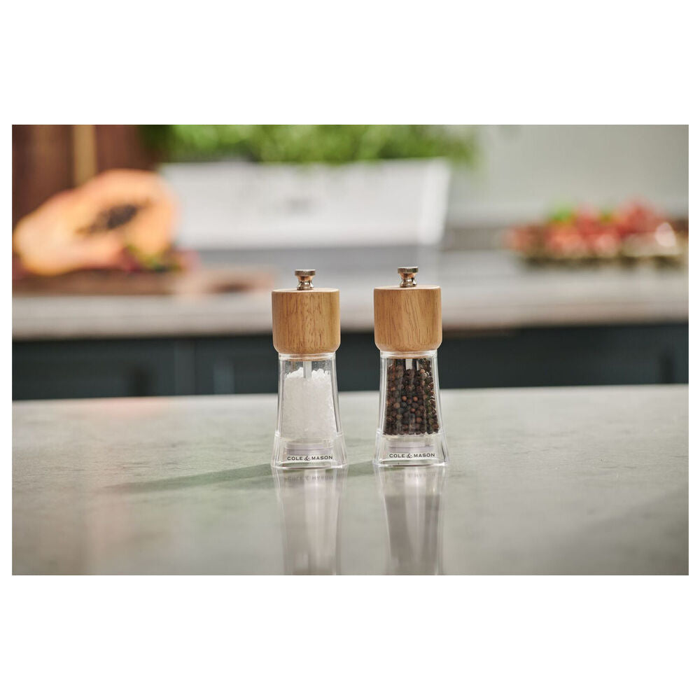 Cole & Mason Woodbury Salt Pepper Mill Grinder Gift Set 5.4x13.4cm Brown