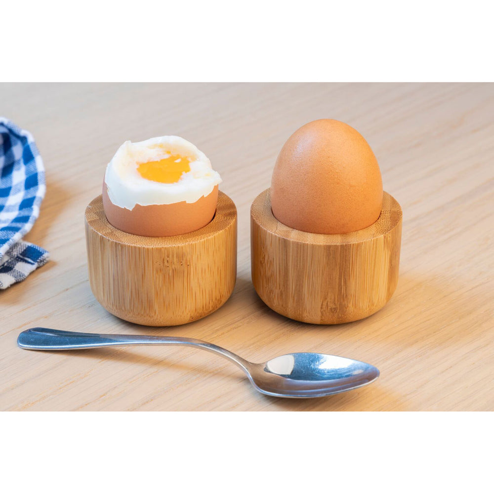 2x 2pc Euroline 5cm Boiled Egg Cups Serving Set - Natural
