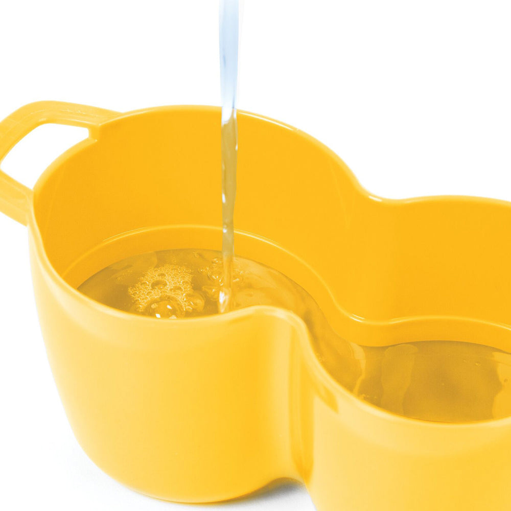 2PK Progressive Prep Solutions Microwave Poach Perfect 2-Egg Cooker - Yellow