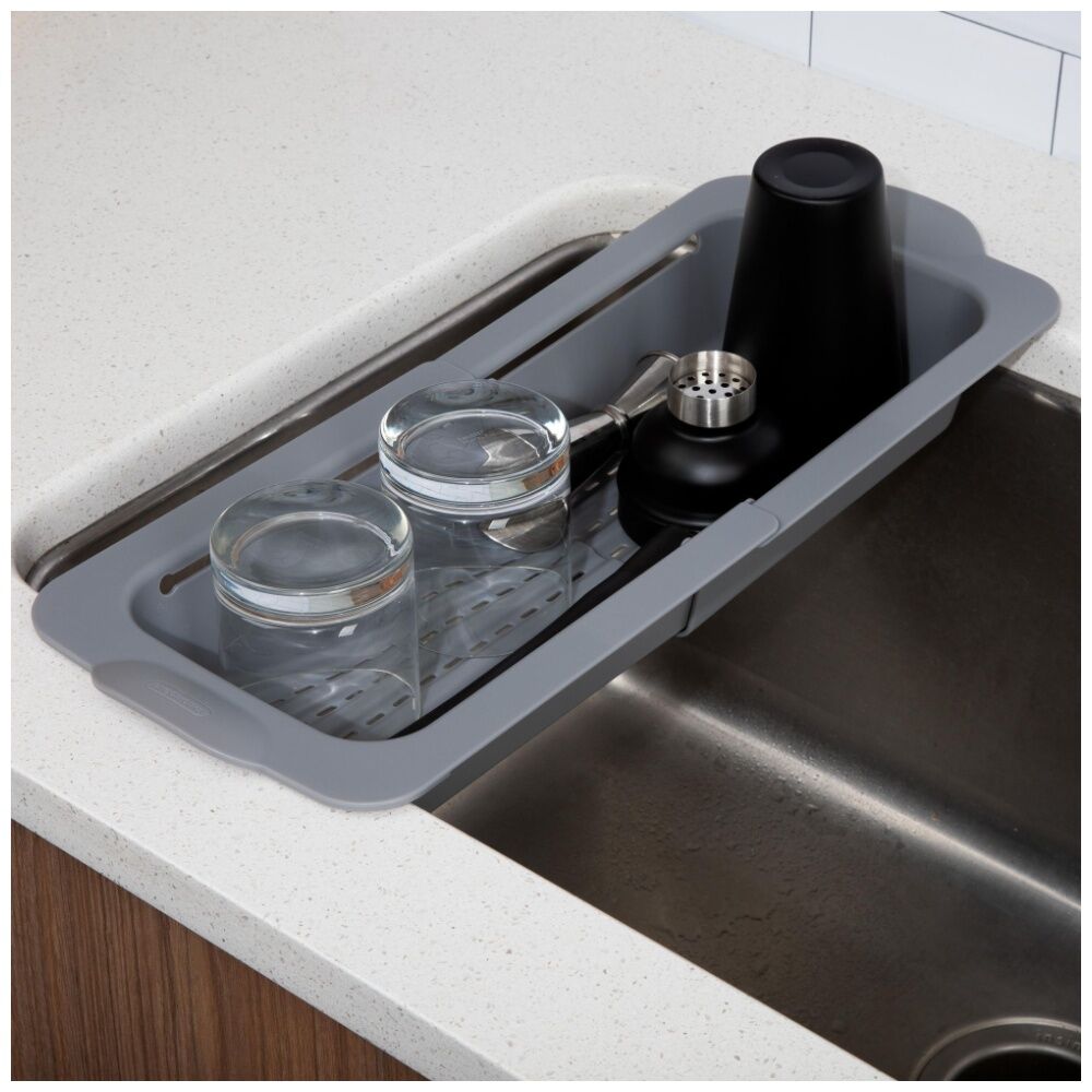 Progressive Expandable Sink Colander Non-Slip Handles Food-Safe Kitchen Tool