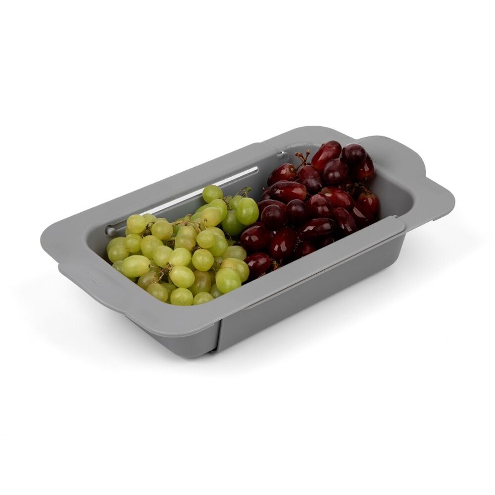 Progressive Expandable Sink Colander Non-Slip Handles Food-Safe Kitchen Tool