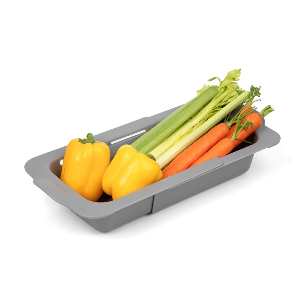 Progressive Expandable Sink Colander Non-Slip Handles Food-Safe Kitchen Tool