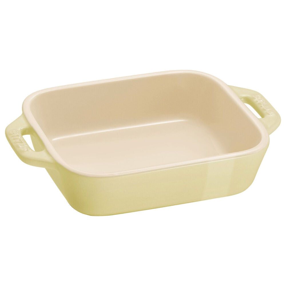 3pc Staub Ceramic Non-Stick Oven Dish Rectangular Baking Dishes Set Green