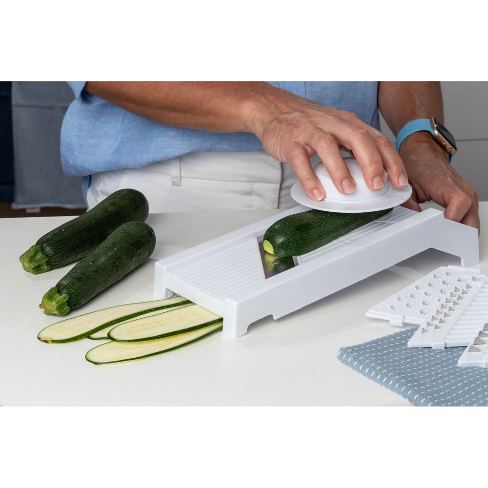 Culinare Mandoline Slicer w/ 4 Blades Fruit/Vegetable Slicer - White