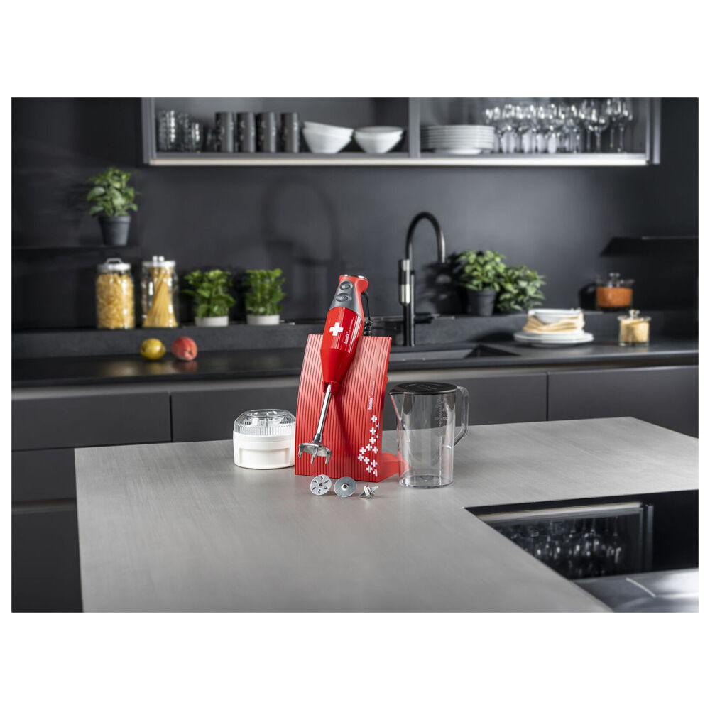 Barmix Bamix SwissLine Immersion Blender w/ Swiss Flag 70th Anniv Model 200W Red