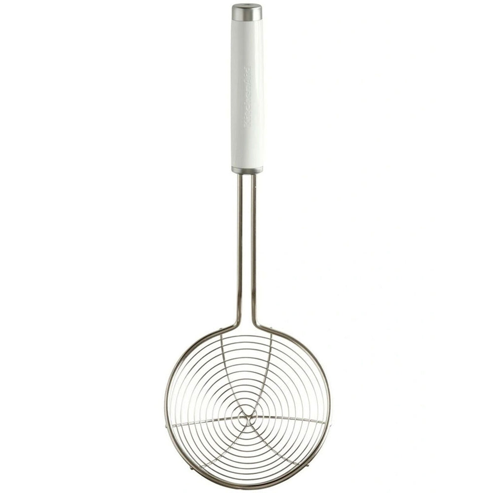 2PK KitchenAid Stainless Steel Wire Strainer Bowl w/ Handle 13cm - White