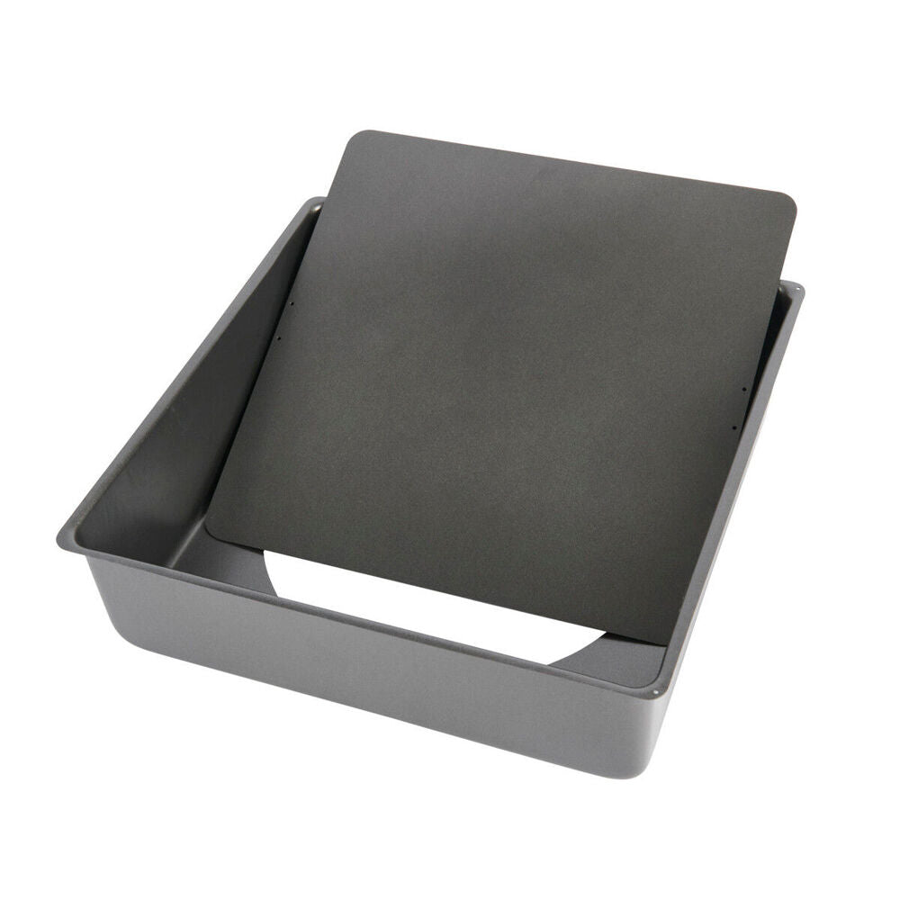 Mastercraft 30cm Heavy Loose Base Non-Stick Square Deep Cake Pan - Black