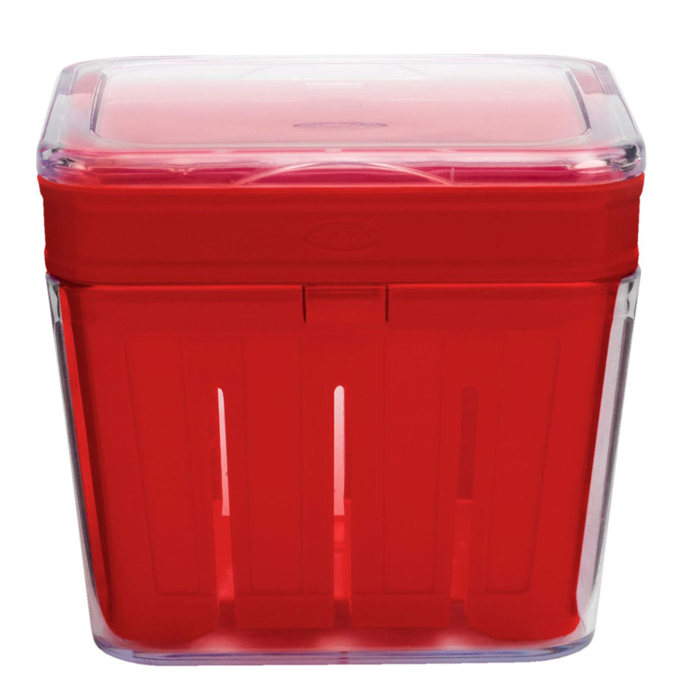Chef N Bramble Berry Basket Stackable Fruit Container w/ Lid - Red