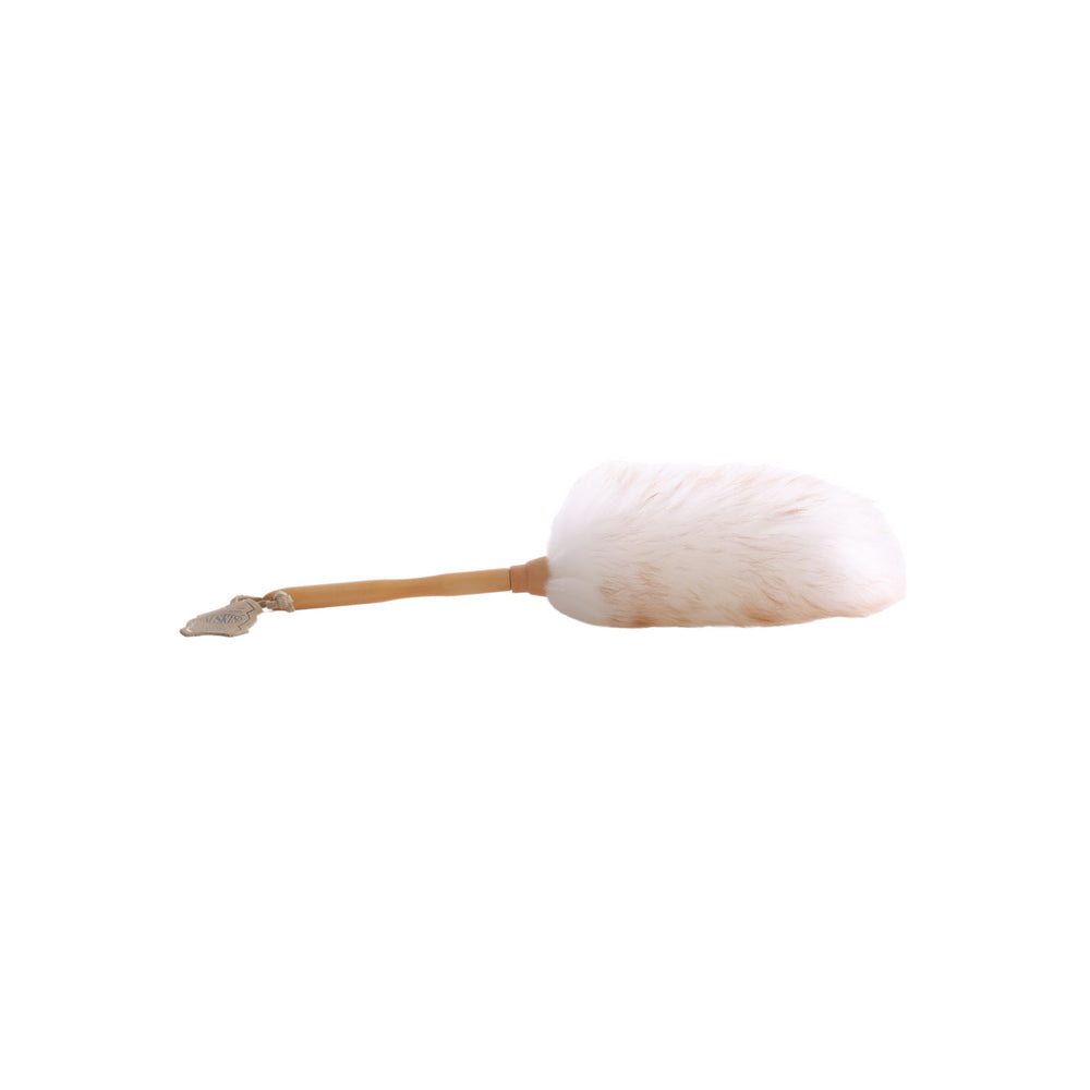 2PK Huxford Grove Long Wool Sheepskin Duster Wooden Handle 30cm - Natural