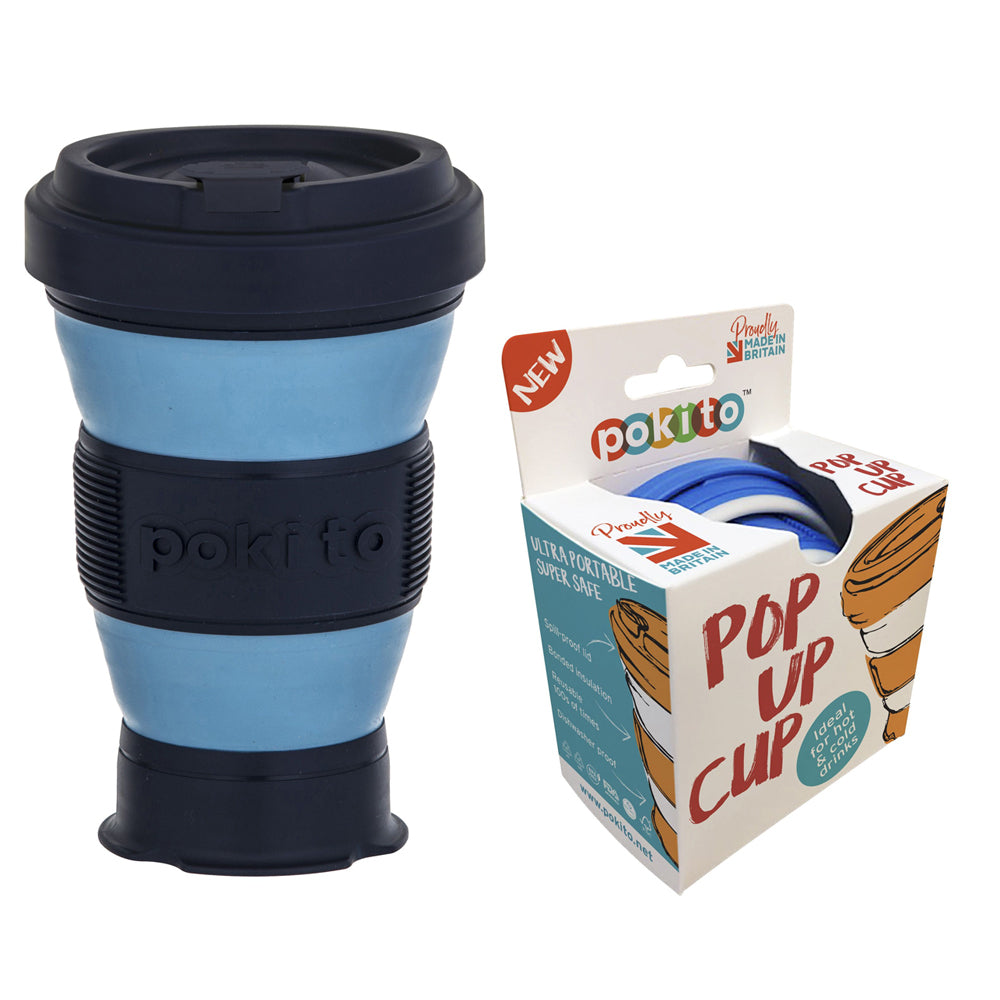2x Pokito Pop Up Cup 475ml - Blue