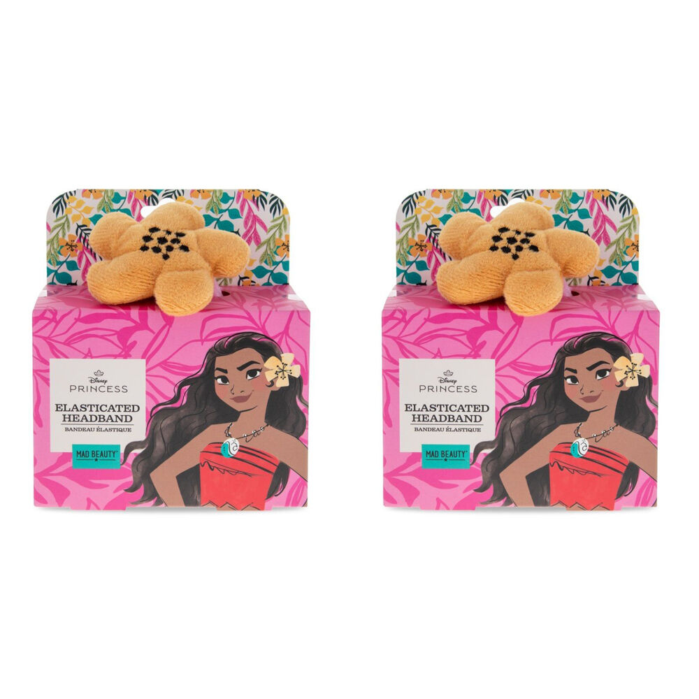 2PK Disney Moana Elasticated Cosmetic Cleansing Headband Multicoloured