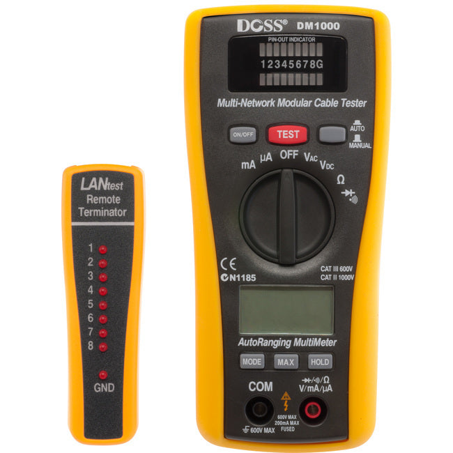 Doss Dm1000 2 In 1 Lan Tester & Multimeter Combo Dmm