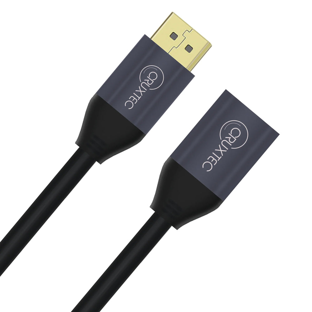 Cruxtec Displayport1.4 Extension 8K 60Hz Cable 2m Male to Female - Black