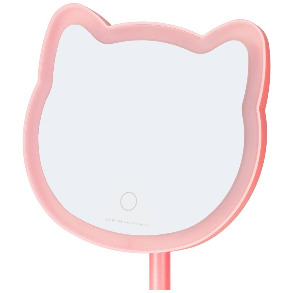 Legami Cat Shaped Make Up Mirror You Look Purrfect 33 LED Battery USB Dimmer