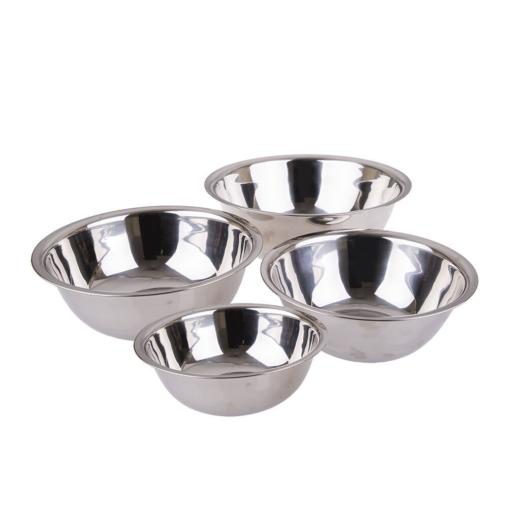 6PK Appetito Stainless Steel Mixing Bowl 24cm/2L - Silver