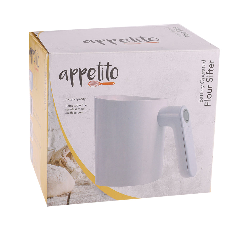 Appetito 4-Cup Flour Sifter Home/Kitchen Tool White