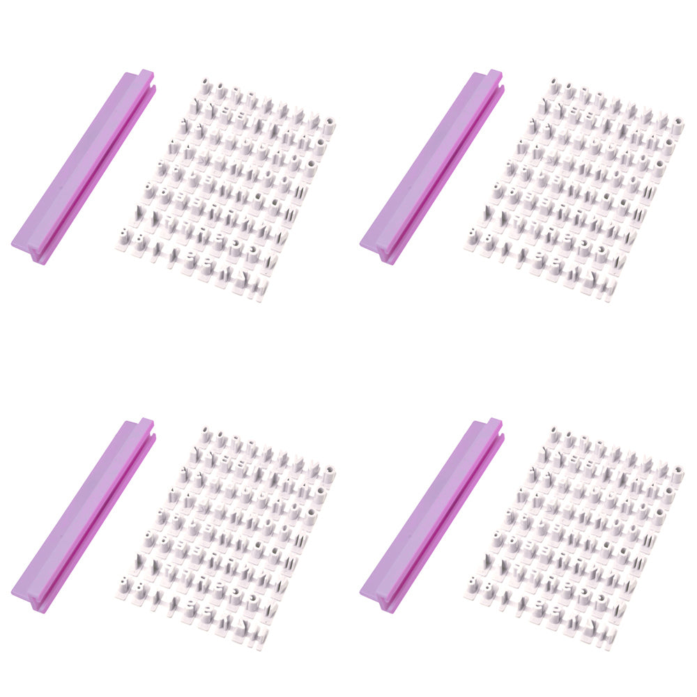 4PK Appetito Message Press Set Alphabet & Numbers Lilac Home Kitchen Cooking