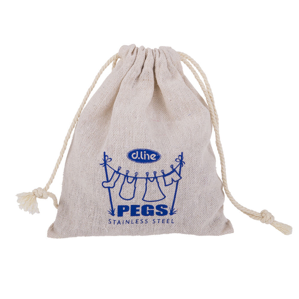 2x 30pc D.Line Stainless Steel Wire Pegs w/ Hemp Bag - Large