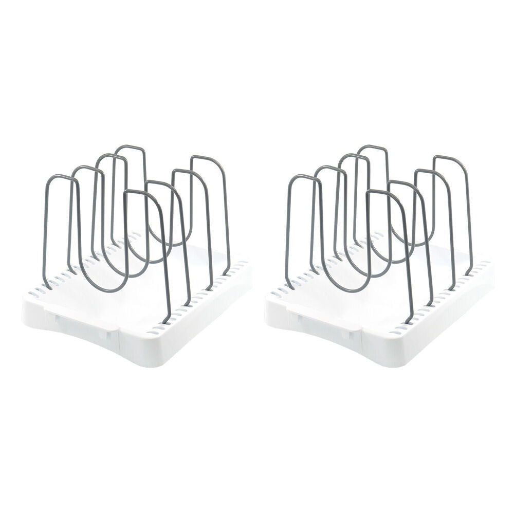 2PK Grand Fusion Cookware Organiser 4-Adjustable Dividers Rack/Stand 26x20cm