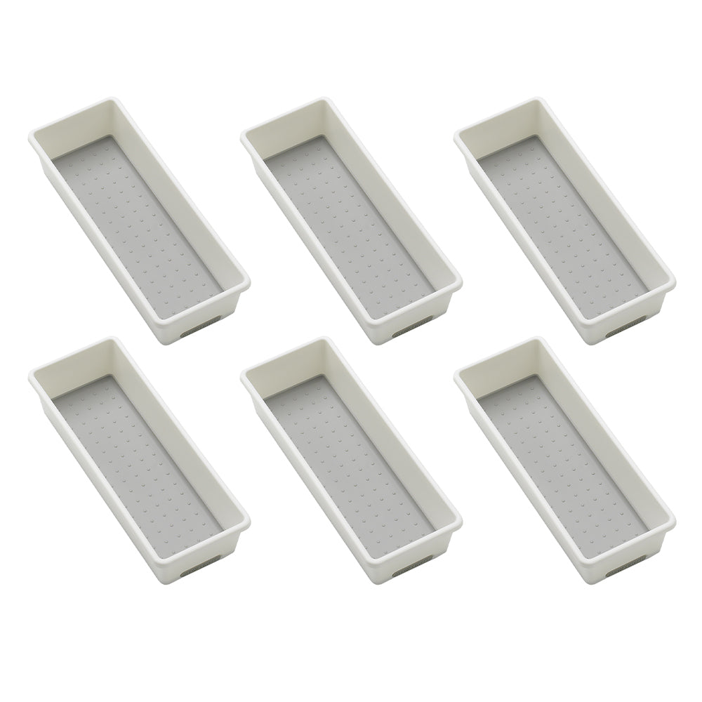 6PK Madesmart Small Bin Organiser 32x10cm White Rectangle