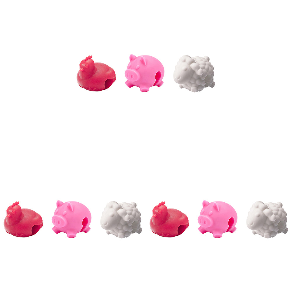 9pc Tovolo Cookware Pot Lid Lifters Set - Farm Animals