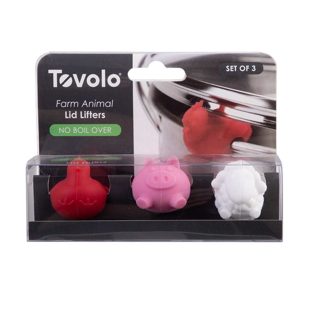 9pc Tovolo Cookware Pot Lid Lifters Set - Farm Animals