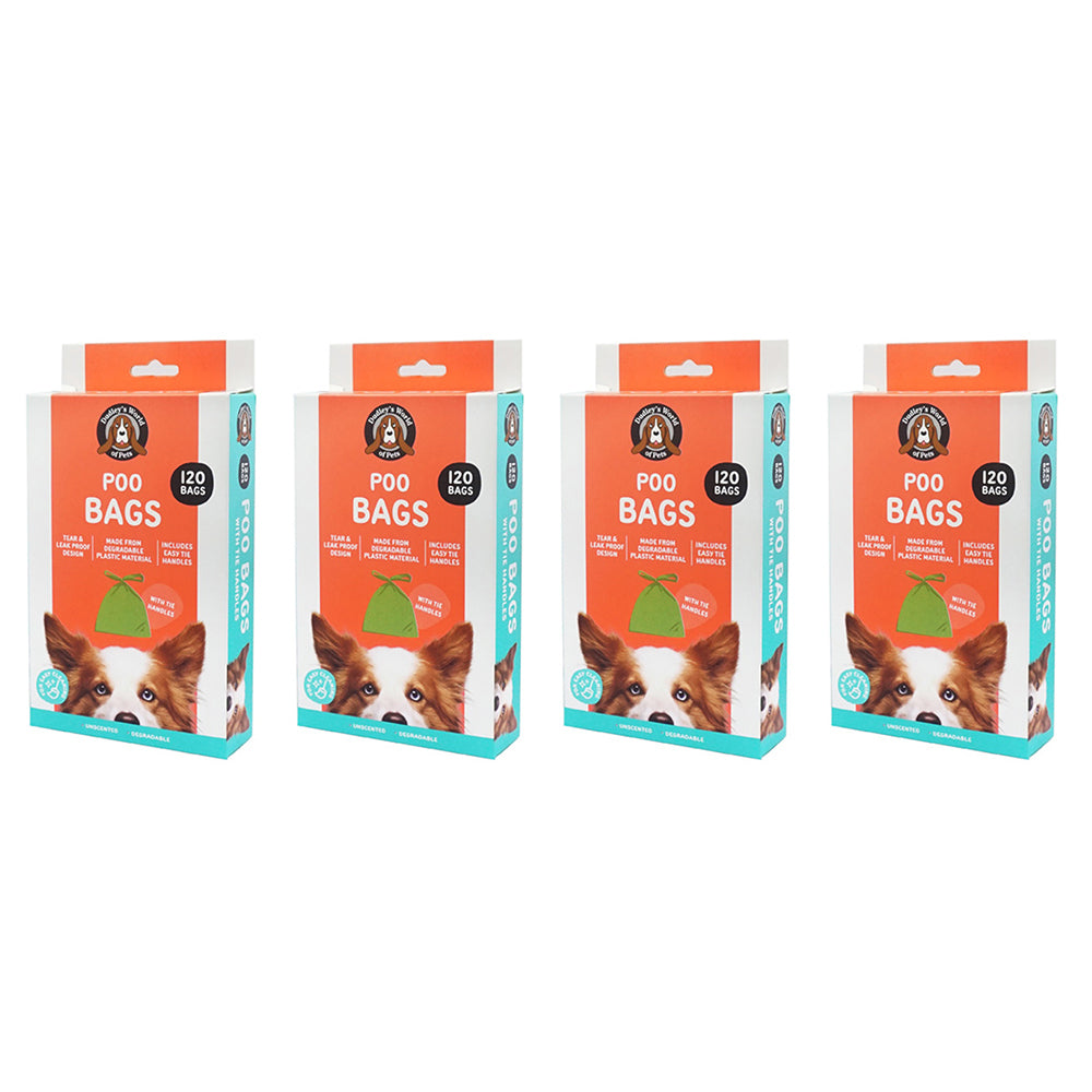 4x 120pc Dudley's World Of Pets Dog Poo Eco Friendly Bags