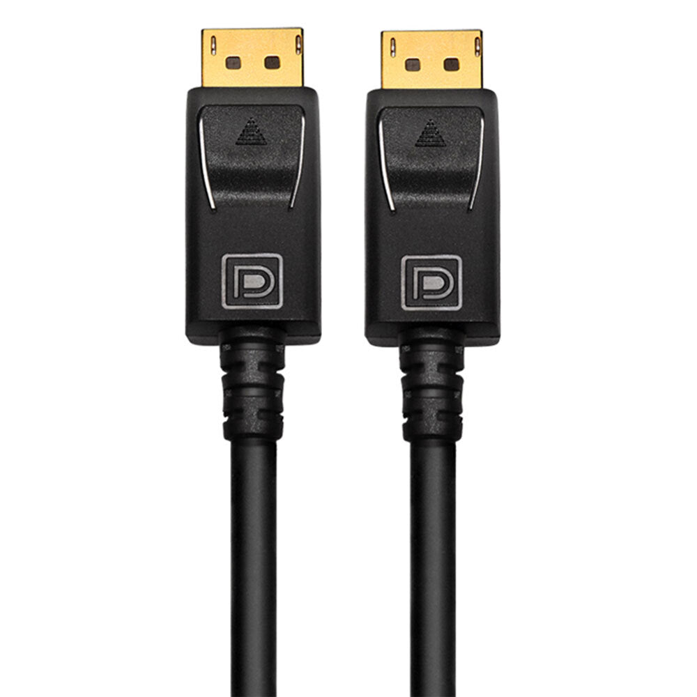 2PK Cruxtec 2m DP 1.4 8K Displayport Male to Male Cable - Black