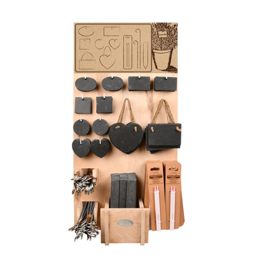 Esschert Design Slate Plant Marker Display Garden Decor 59.8cm Brown