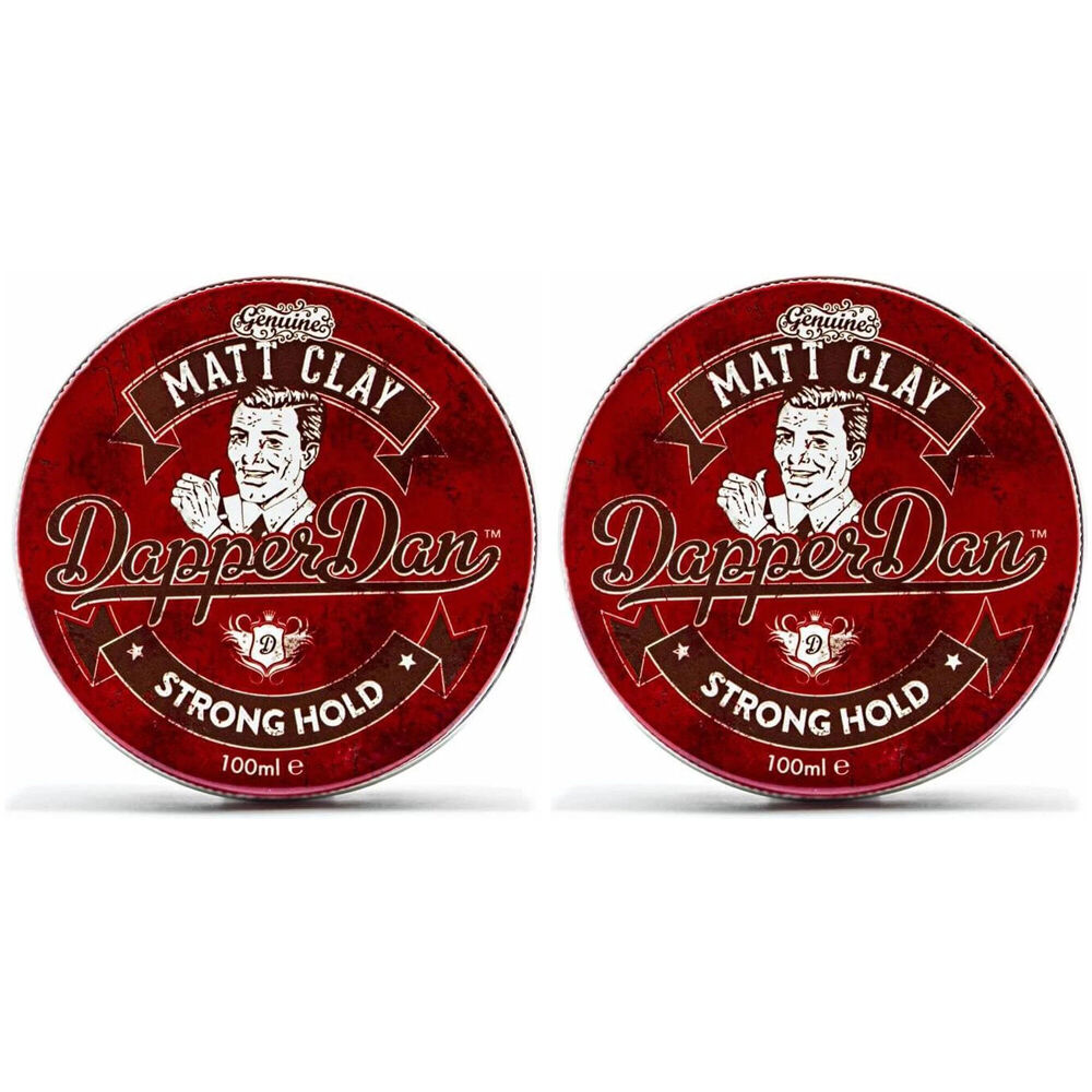 2PK Dapper Dan Men's Matte Styling Clay Strong Hold 100ml
