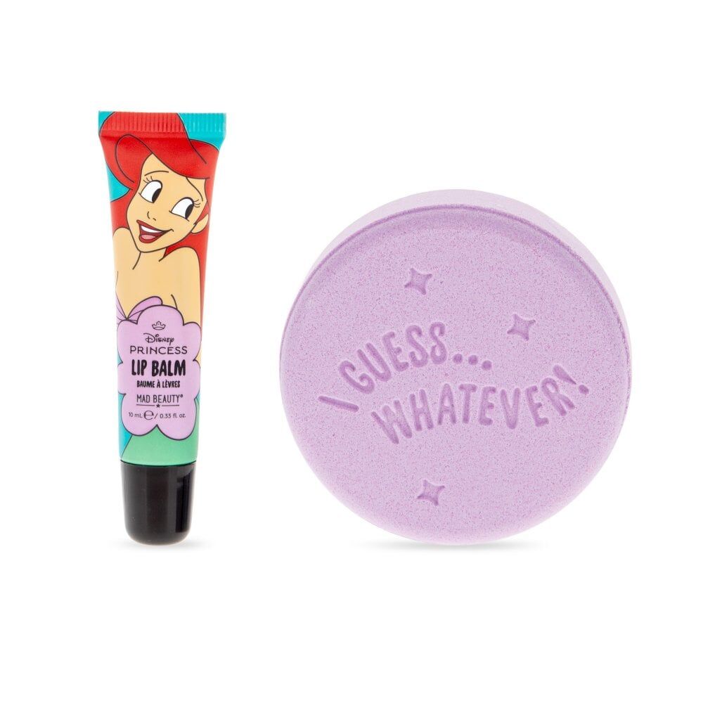 4PK Disney Princess Express Yourself - Bath Fizzer & Lip Balm Set Ariel 10ml