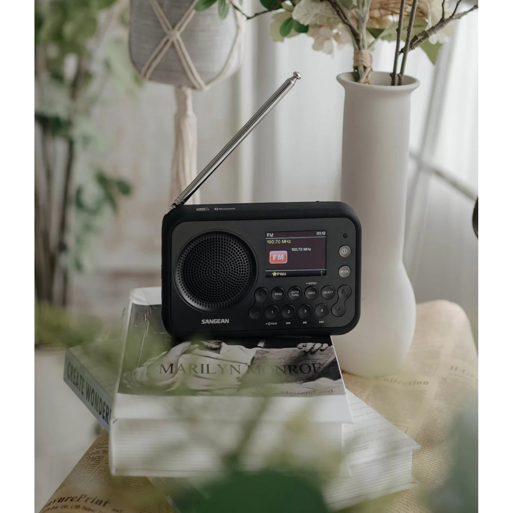 Sangean DPR76 Portable 16.5cm Bluetooth DAB+ Digital Radio Matt Black