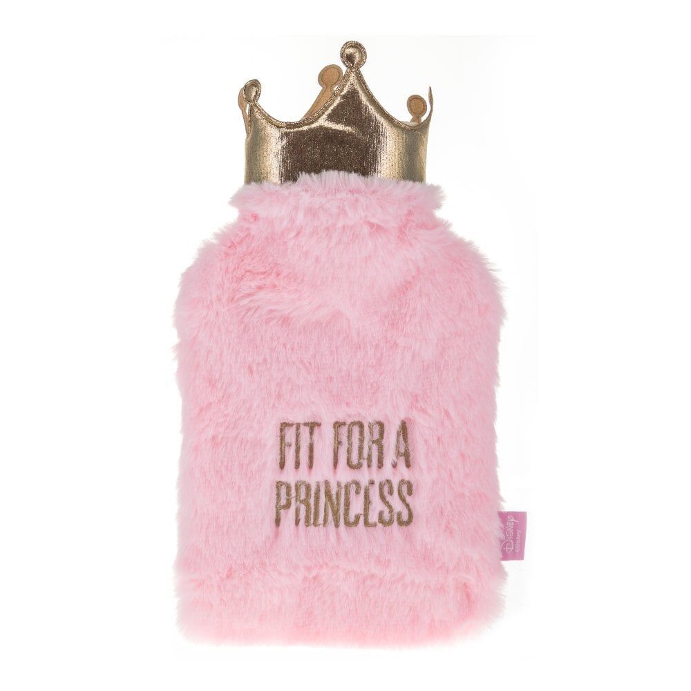 Disney Pure Princess Removable Plush Hot Water Bottle 500ml Pink/Gold