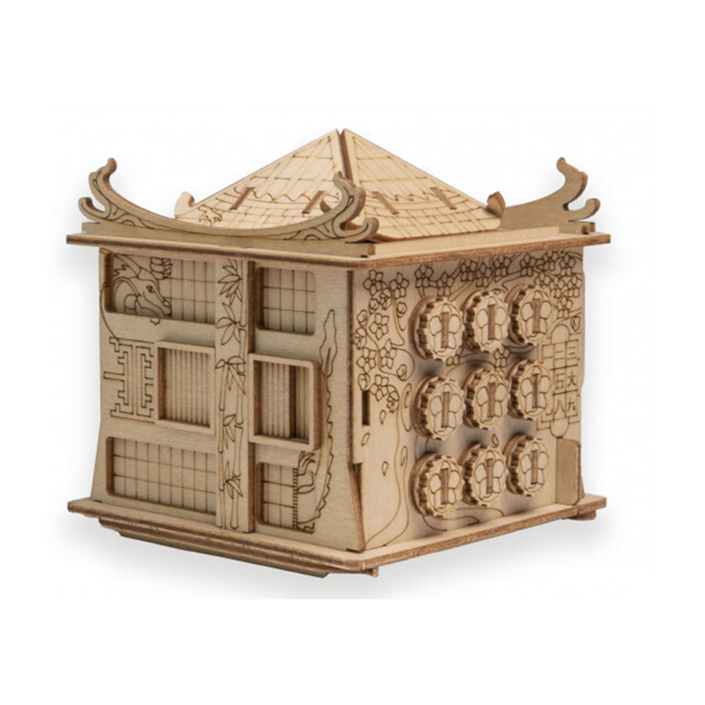 Escape Welt House Of The Dragon Wooden 3D Puzzle Box Kids Mystery Toy