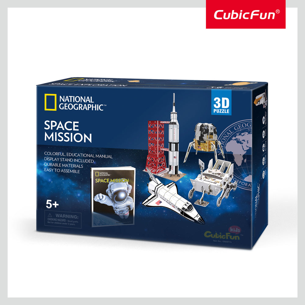 65pc CubicFun Space Mission 3D Puzzle Kids Toy 5y+