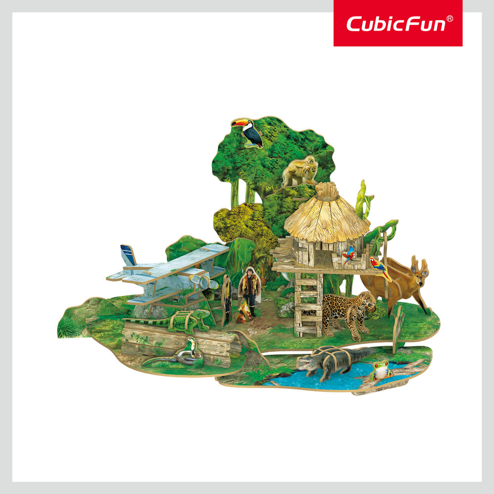 67pc CubicFun Amazon Rain Forest 3D Puzzle Toy 5y+