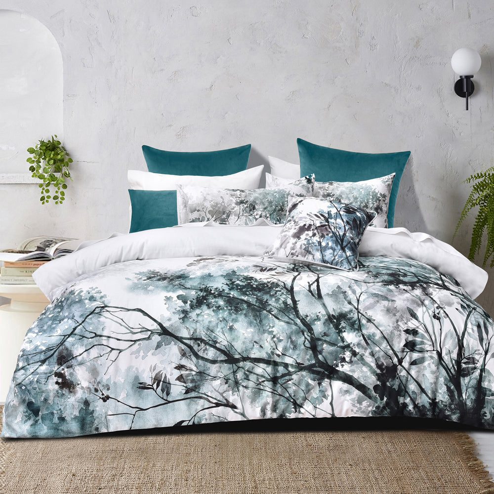 Bianca Sherbrooke White Cotton Sateen Quilt Cover Set
