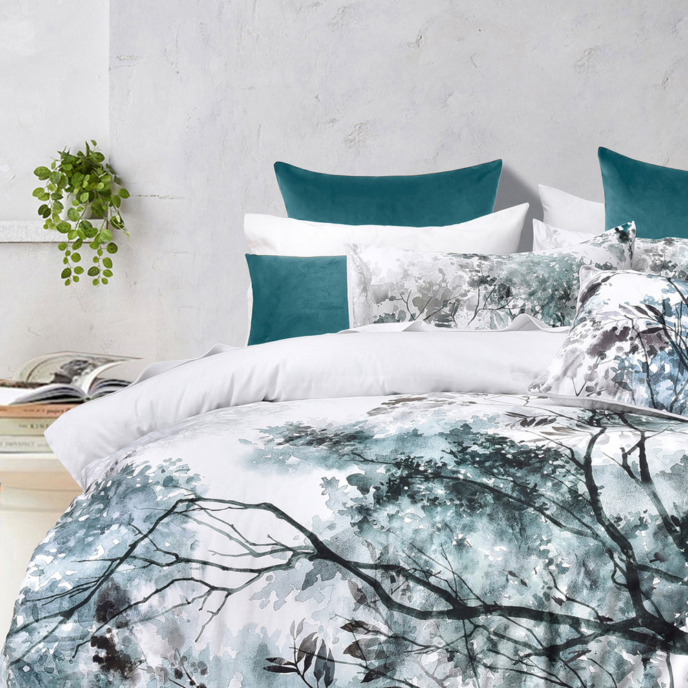 Bianca Sherbrooke White Cotton Sateen Quilt Cover Set