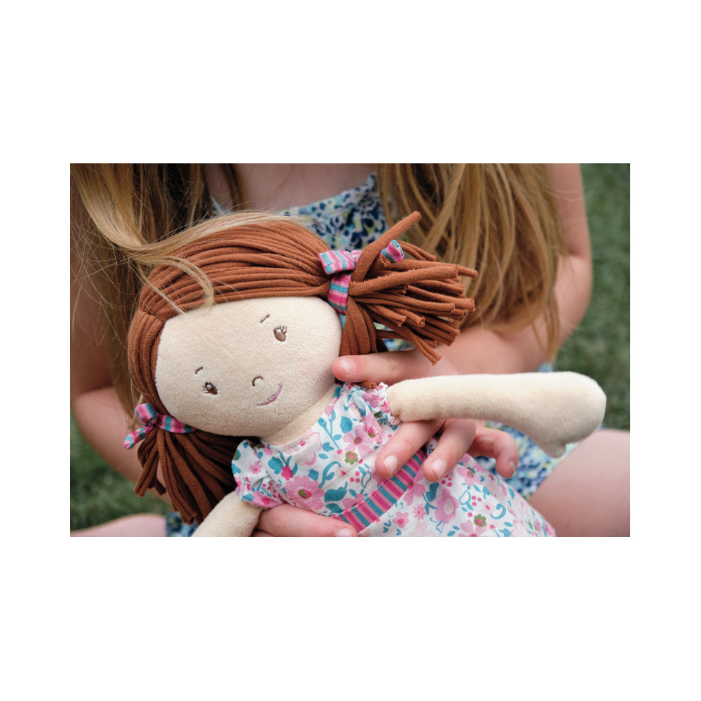 Bonikka Katy Dames Doll 40cm Plush Toy w/ Brown Hair 0m+