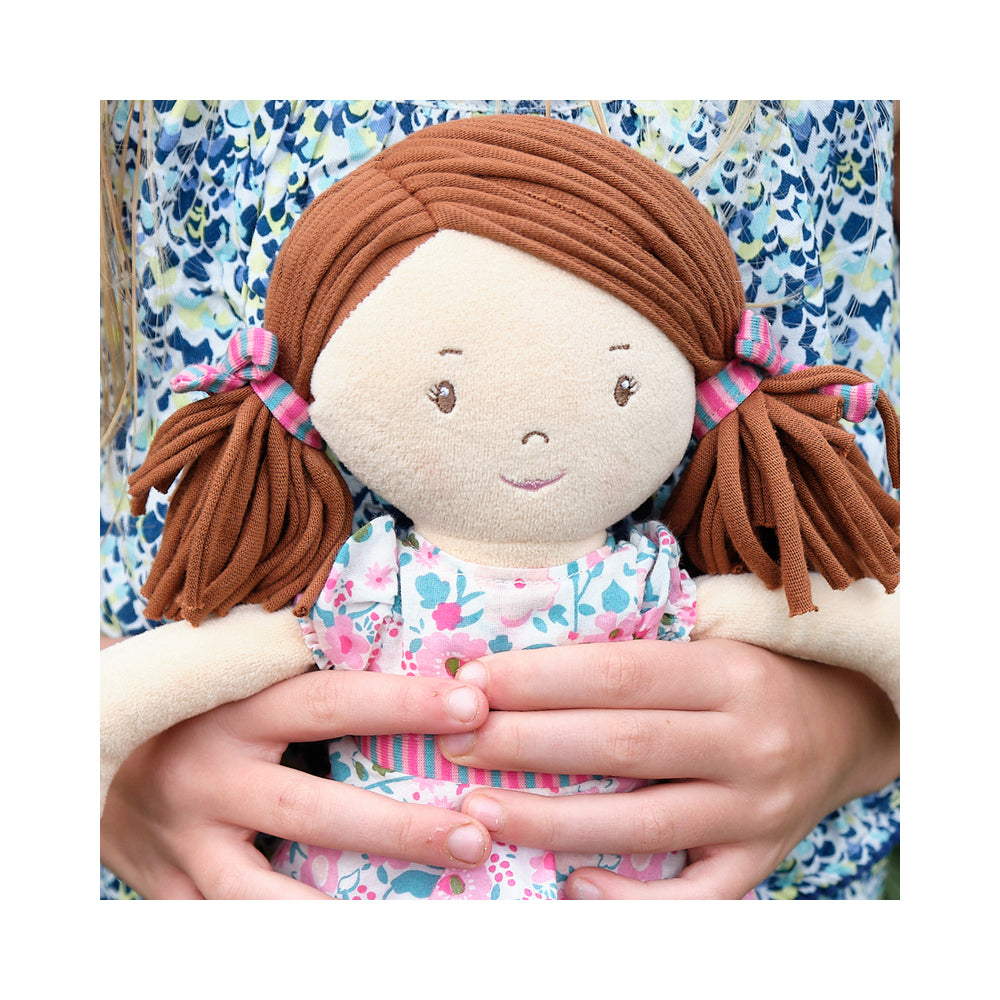 Bonikka Katy Dames Doll 40cm Plush Toy w/ Brown Hair 0m+
