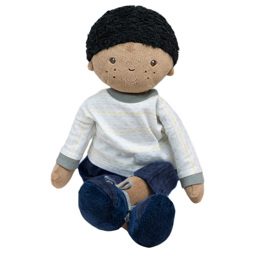 Bonikka Jayden Doll 42cm Soft Toy w/ Black Hair 0m+