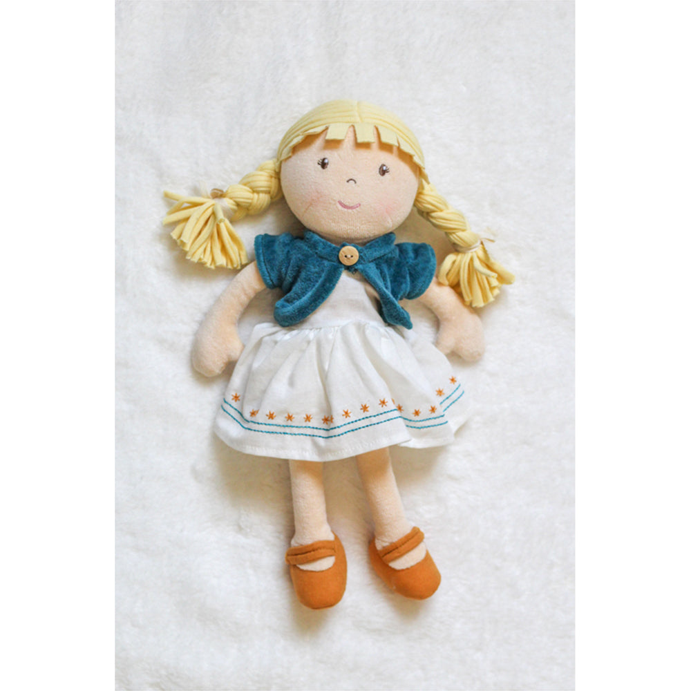 Bonikka Organic Lily Doll 32cm Soft Toy w/ Blonde Hair 0m+
