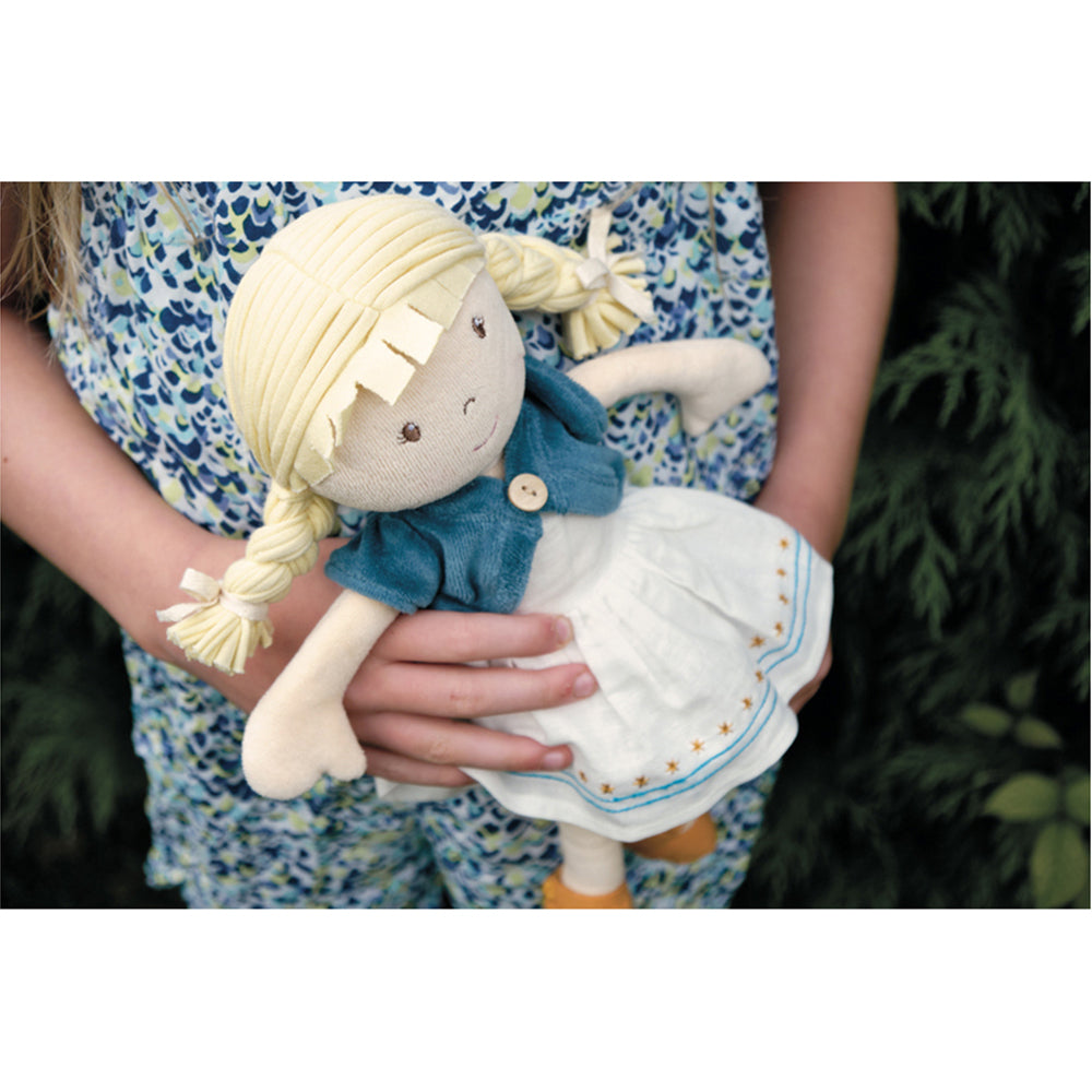 Bonikka Organic Lily Doll 32cm Soft Toy w/ Blonde Hair 0m+